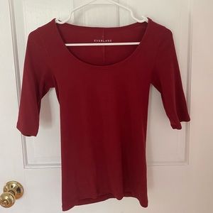 Everlane - Pima Micro Rib Scoop Neck Tee